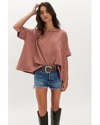 Free People - Rex Oversized Cotton Tee - Lyst