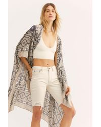 Free People Magic Dance Border Print Kimono - Multicolour