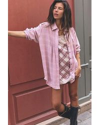 Free People - Canal Street Plaid Slip Dress Set - Lyst