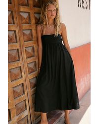 free-est - Sandshell Linen Halo Babydoll Midi Dress By - Lyst