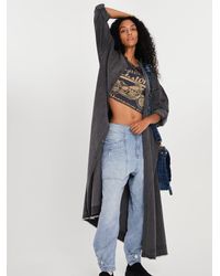 Free People Nicole Denim Shirt Dress In Indigo Blue Lyst