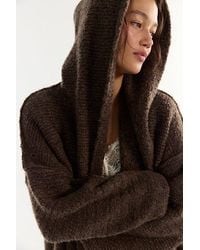 Free People - Thistle Hooded Oversized Cardi - Lyst