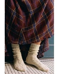 Free People - Cable Knit Socks - Lyst