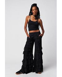 Free People - Rock And Frill Pants At In Black, Size: Xs - Lyst