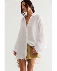 Free People - Selene Button Down Linen Shirt - Lyst