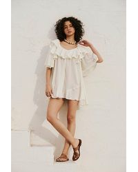 Free People - Rush For Ruffles Romper - Lyst