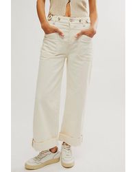 Free People - We The Free Palmer Cuffed Jeans - Lyst