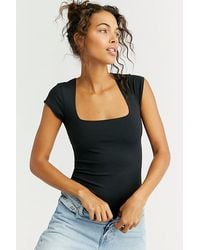 Free People - Fair And Square Neck Duo Bodysuit - Lyst