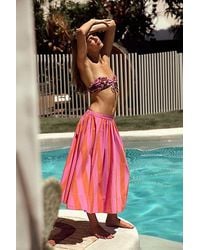 free-est - Lowen Striped Midi Skirt By - Lyst