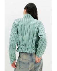 Free People - Devon Striped Balloon Funnel-Neck Jacket - Lyst