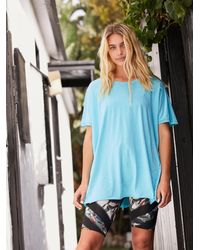 Free People Walk On Tunic By Fp Movement - Blue