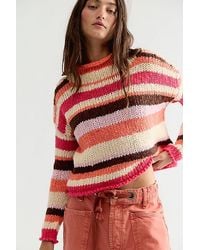 Free People - Opal Rollneck Knit Stripe Jumper - Lyst