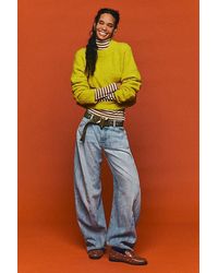 Free People - Highland Low-Rise Twisted Bowed Jeans - Lyst