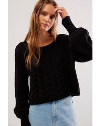 Free People - Sandre Pullover At In Black, Size: Xs - Lyst