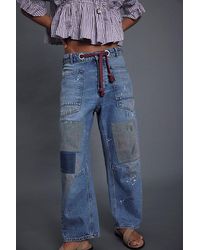 Free People - Moxie Pull-On Barrel Jeans - Lyst