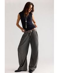 Free People - Spotlight Washed Barrel Chino Trousers - Lyst