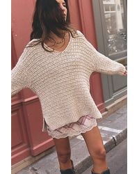 Free People - Opal Textured V-Neck Pullover - Lyst