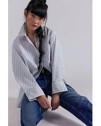 Free People - Sabine Striped Articulated Shirt - Lyst