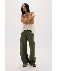 Free People - Spotlight Washed Barrel Chino Trousers - Lyst