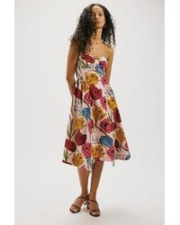 cassis printed chiffon dress free people Cassis Printed Chiffon Dress at Free People in Black, Size: XS
