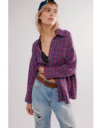 Free People - Cardiff Plaid Top - Lyst