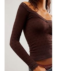 Intimately By Free People - Eyelet Seamless Long Sleeve - Lyst