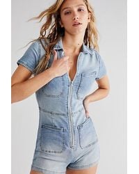 Free People - Crvy Lennox Shortsuit - Lyst