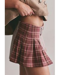 Free People - Sherry Pleated Mini Skirt - Lyst