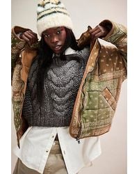 Free People - Printed Dolman Quilted Knit Jacket - Lyst