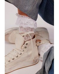 Free People - Embrace Lace Tall Socks - Lyst