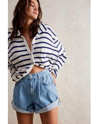 Free People - Danni Shorts At Free People In Open Sky, Size: Xs - Lyst