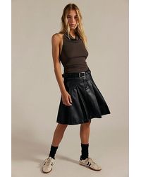 Free People - Vegan Pleated Midi Skirt - Lyst