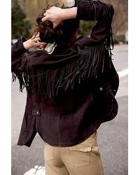 Free People - Fringe Out Suede Jacket At Free People In Hot Chocolate, Size: Xs - Lyst