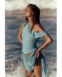 Free People - Isla Off-The-Shoulder Ruched Sleeveless Top - Lyst