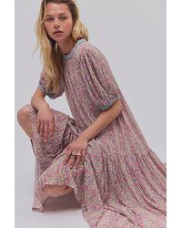 knee length dresses for ladies Crushing On Velvet Flocked Floral Midi Dress