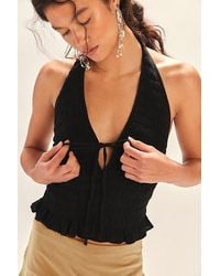 free-est - Khloe Smocked Halter Top By - Lyst
