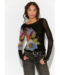 Free People - Lilly Printed Long Sleeve Top - Lyst