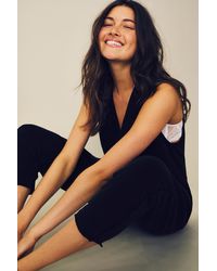 Free People Whats Up Onesie By Intimately - Black