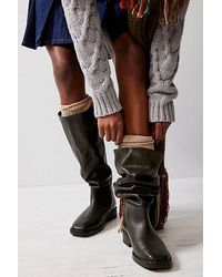 Free People - Townes Fold Down Boots At Free People In Bitter Olive, Size: Eu 38 - Lyst