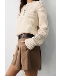 Free People - At Bay Trouser Shorts - Lyst