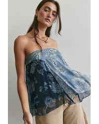 Free People - Cleo Mixed Print Tube Top - Lyst