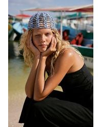 Free People - Mila Sequin Disco Crochet Skull Cap - Lyst