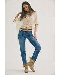 Free People - Oracle Low-Rise Slim Straight Jeans - Lyst