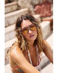 Free People - Harley Retro Aviator Sunglasses - Lyst