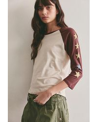Daydreamer - Star Raglan Sleeve Baseball Tee - Lyst