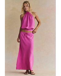 free-est - Sandshell Linen Kayla Convertible Maxi Skirt By - Lyst