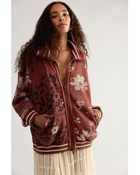 Free People - We The Free Print Mix Zip-Up Cardi - Lyst