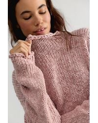Free People - Opal Rollneck Knit Tunic - Lyst