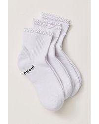 DOUBLESOUL - Ruffle Quarter Socks - Lyst