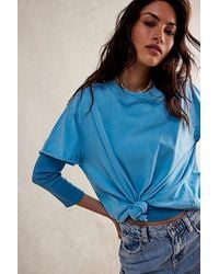 Free People - Nina Tee At Free People In Bluebell, Size: Xs - Lyst